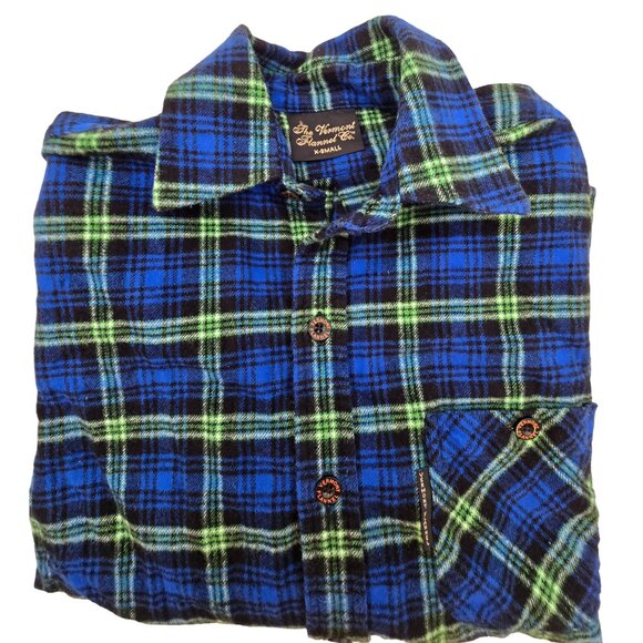 The Vermont Flannel Co Plaid Blue & Green cottagecore lumberjack gorpcore - Picture 7 of 8